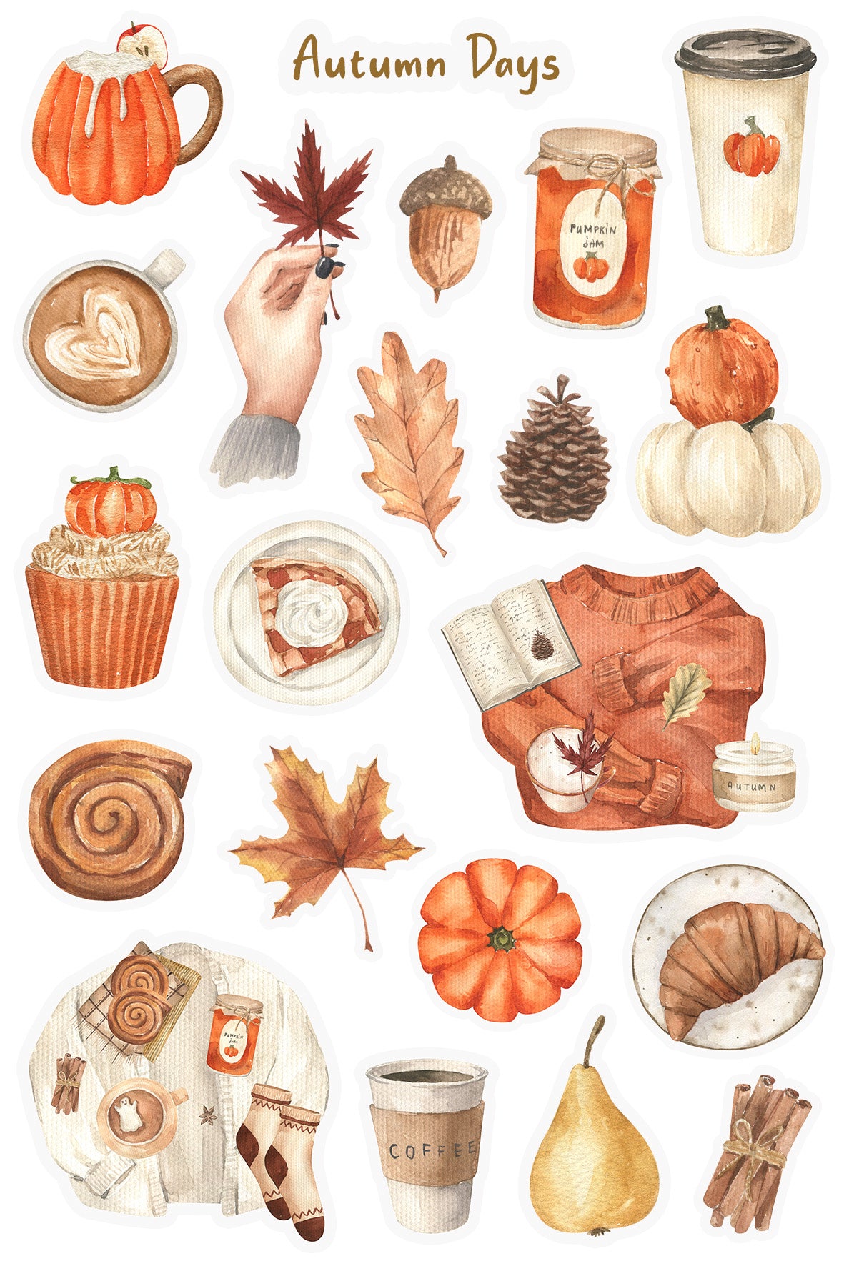 Cosy Autumn Days Sticker Sheet