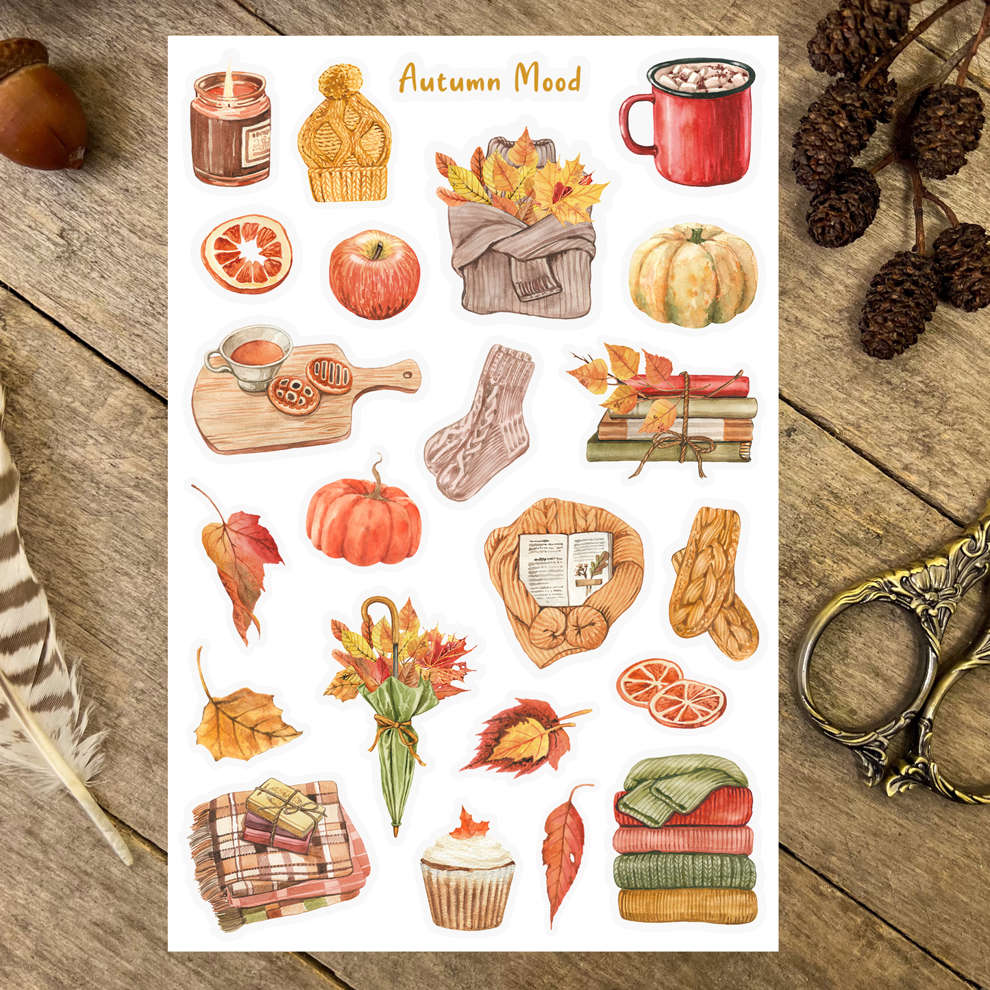 Cosy Autumn Mood Sticker Sheet