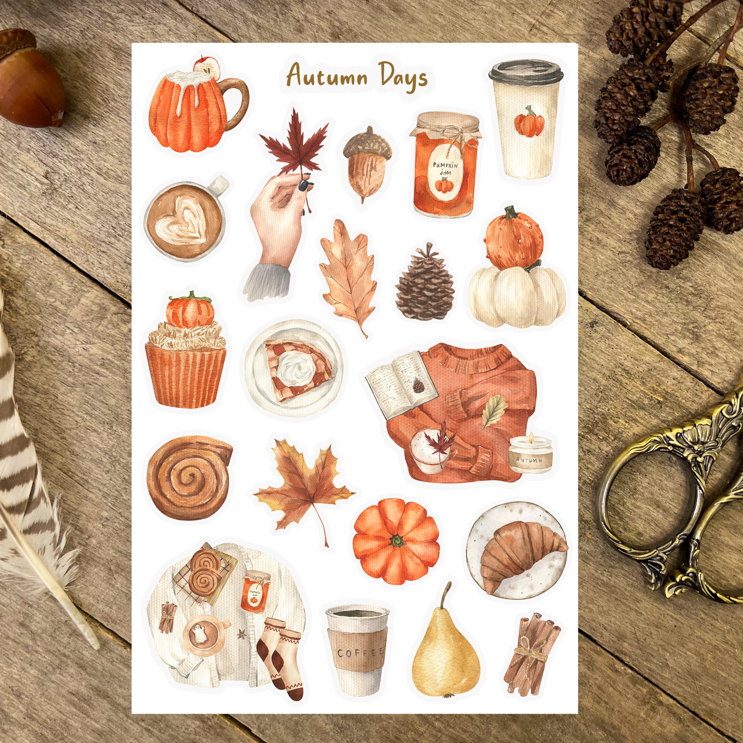 Cosy Autumn Days Sticker Sheet