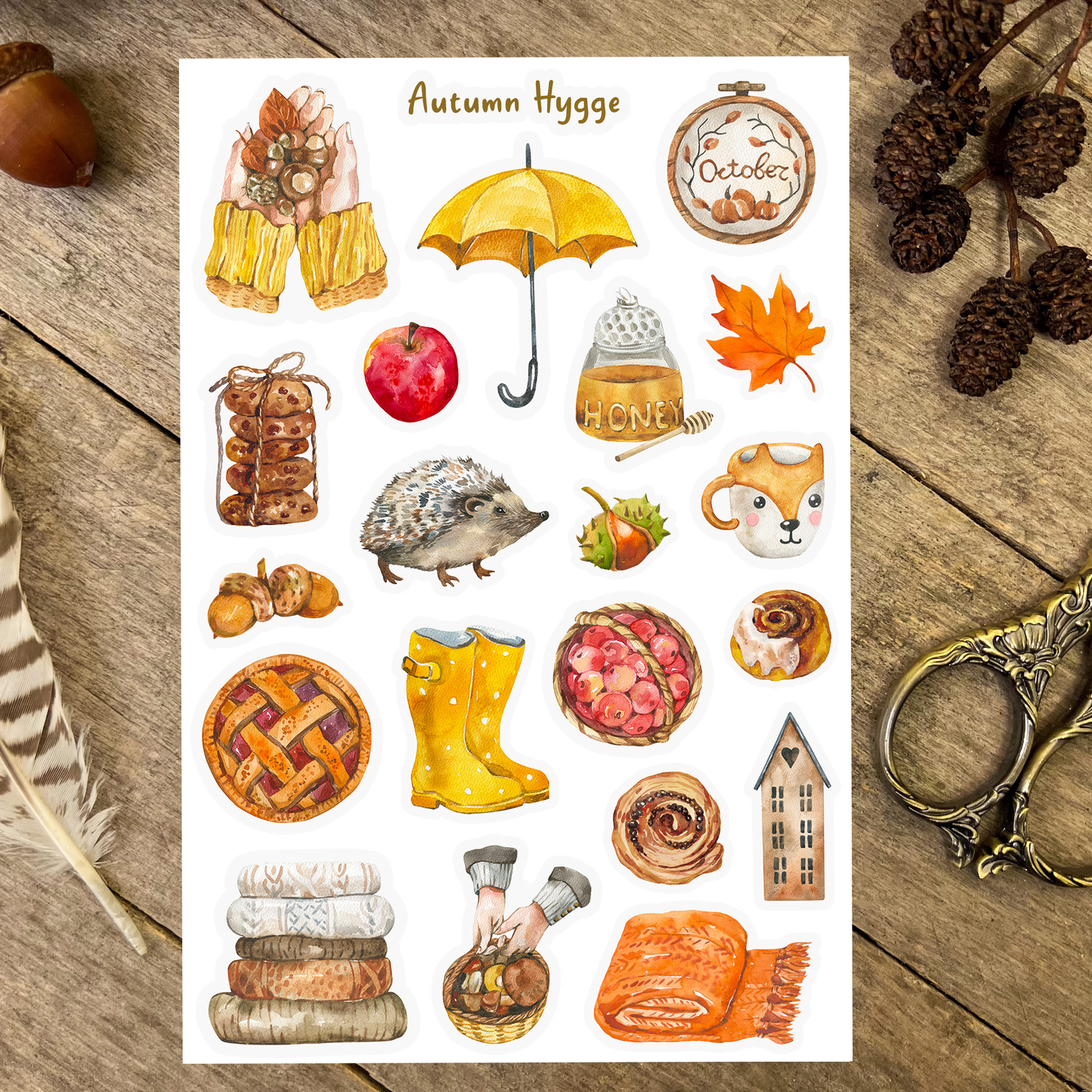 Autumn Hygge Sticker Sheet