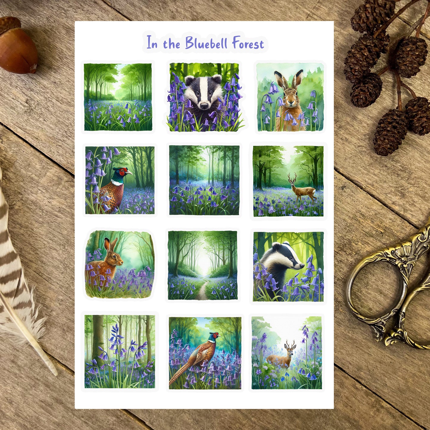 In the Bluebell Forest Sticker Sheet