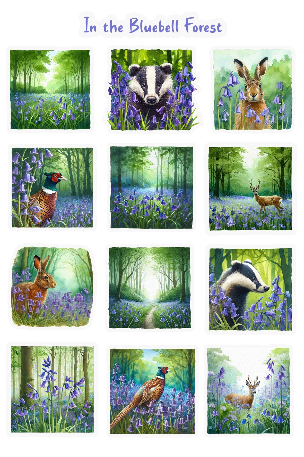 In the Bluebell Forest Sticker Sheet