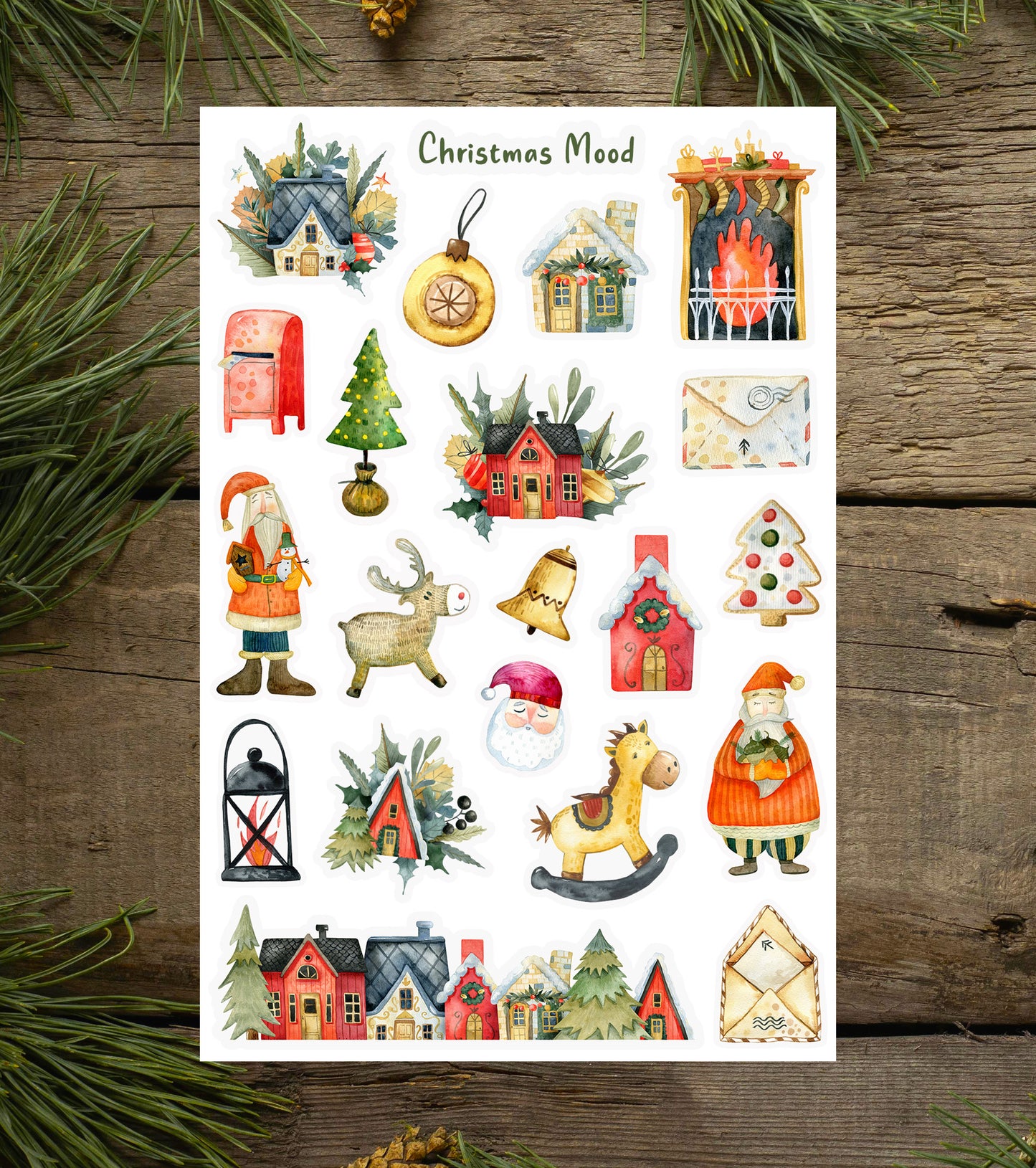 Christmas Mood Festive Themed Sticker Sheet