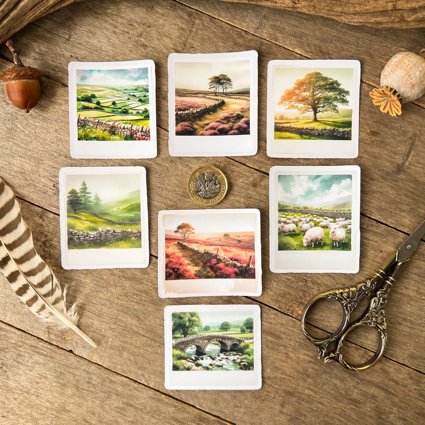 British Countryside Landscapes Sticker Pack