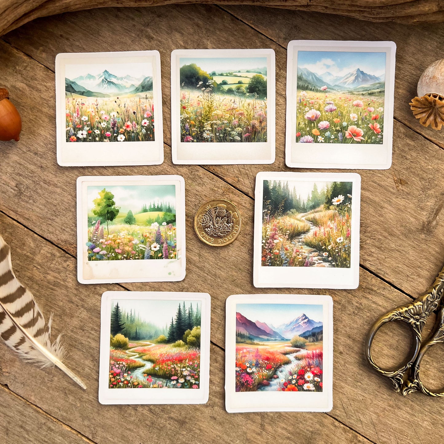 Dreamy Meadows Landscapes Sticker Pack