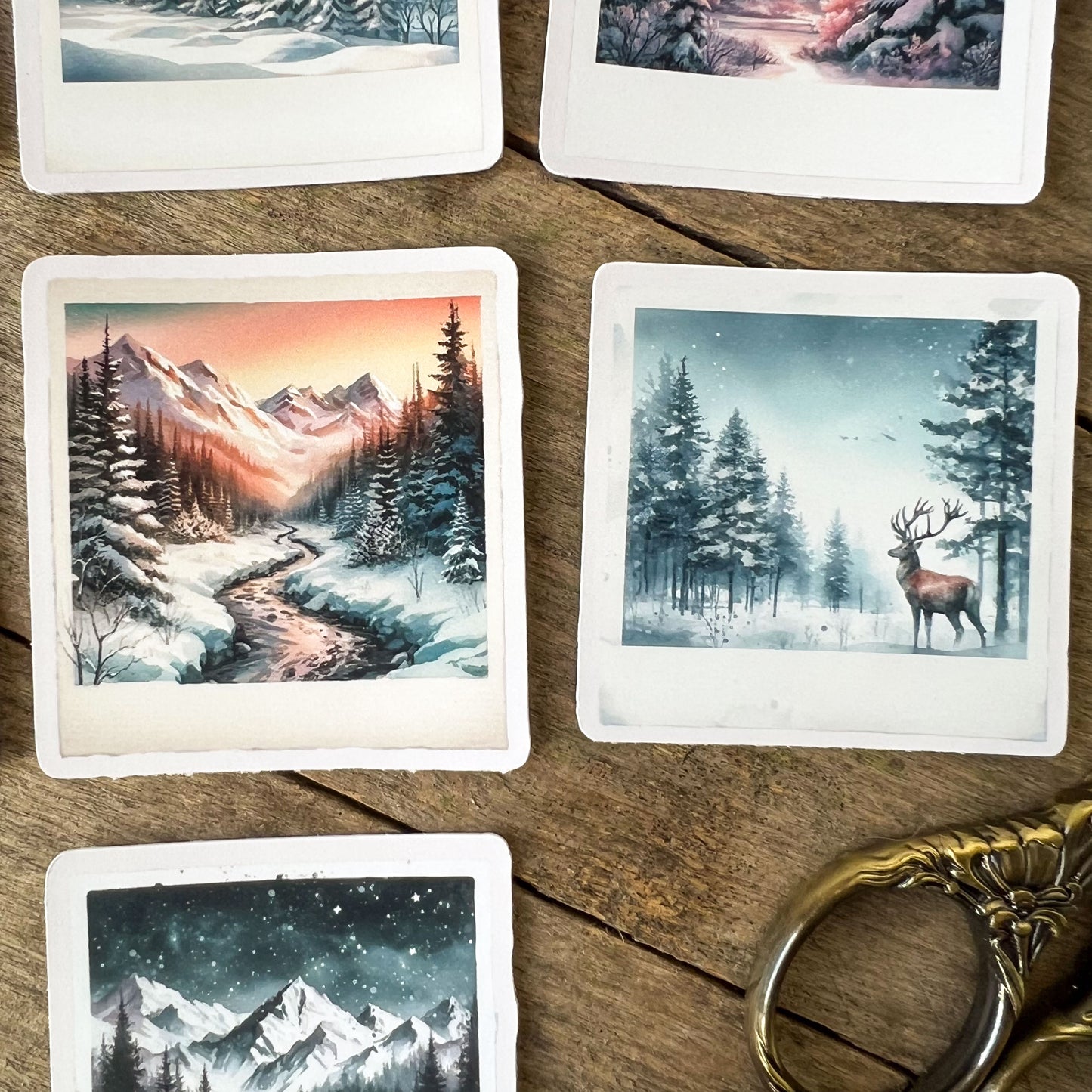 Winter Wonderland Landscapes Sticker Pack