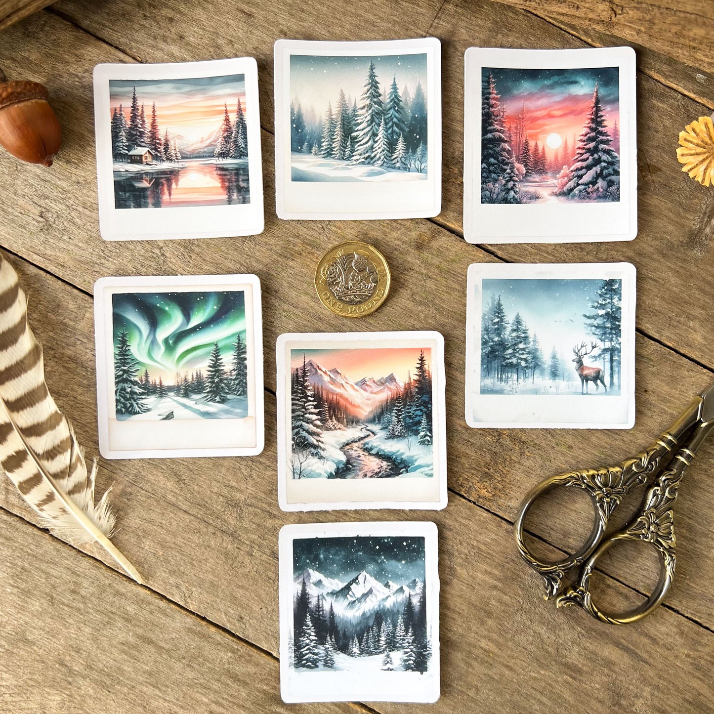 Winter Wonderland Landscapes Sticker Pack