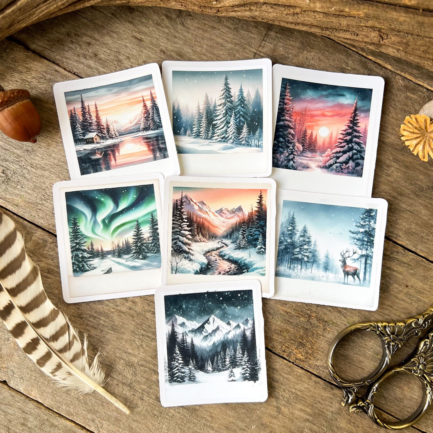 Winter Wonderland Landscapes Sticker Pack