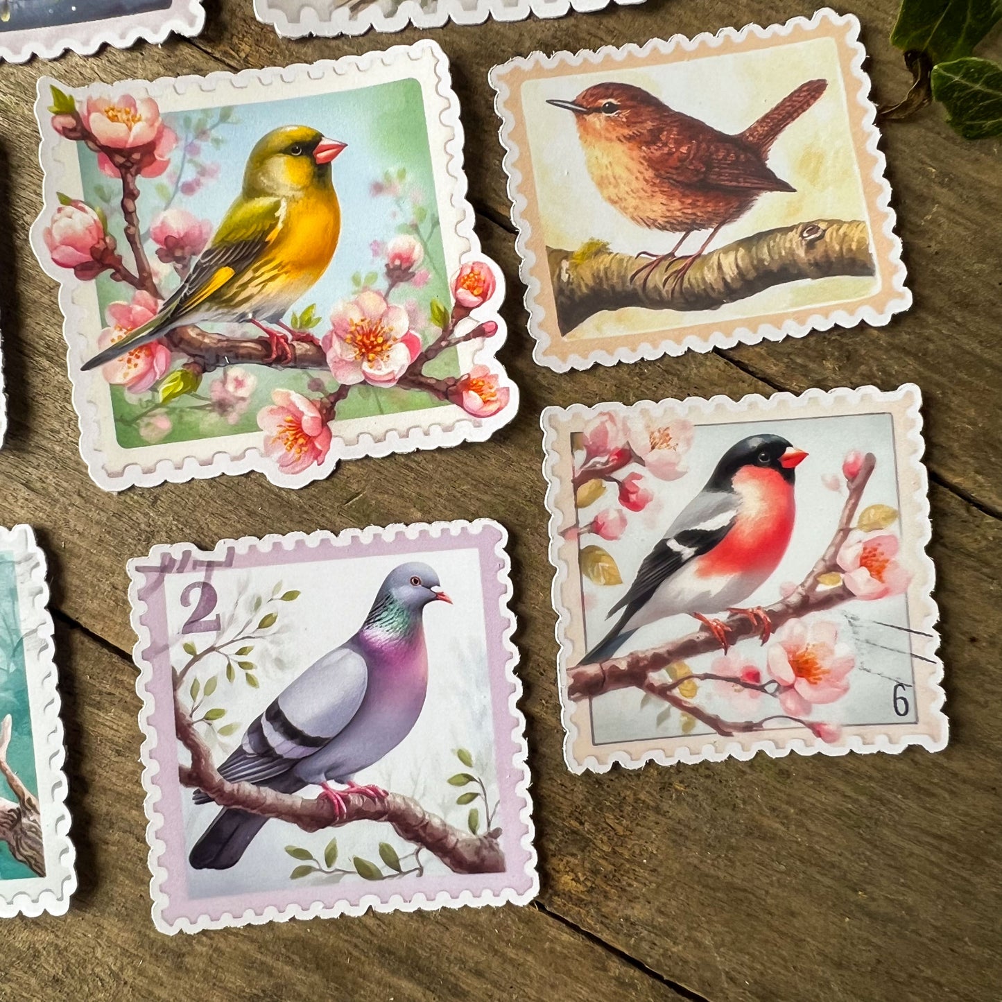 British Garden Birds Stamps Stickers 2
