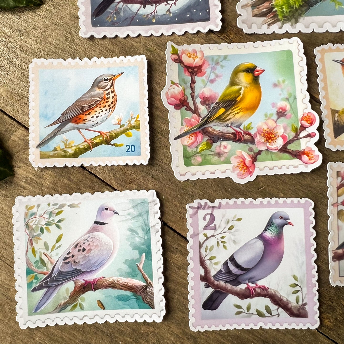 British Garden Birds Stamps Stickers 2