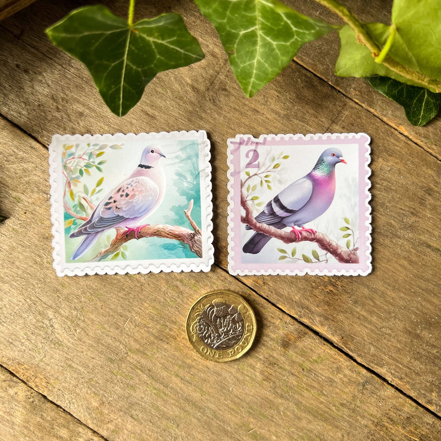 British Garden Birds Stamps Stickers 2