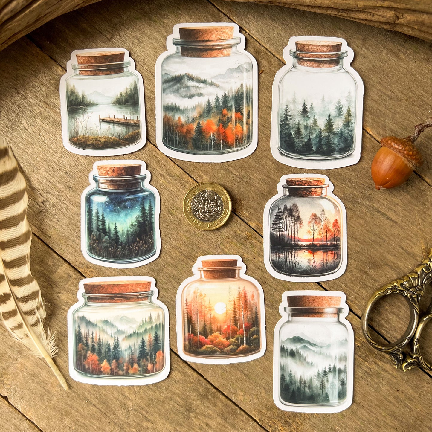 Cosy Autumnal Landscapes Sticker Pack