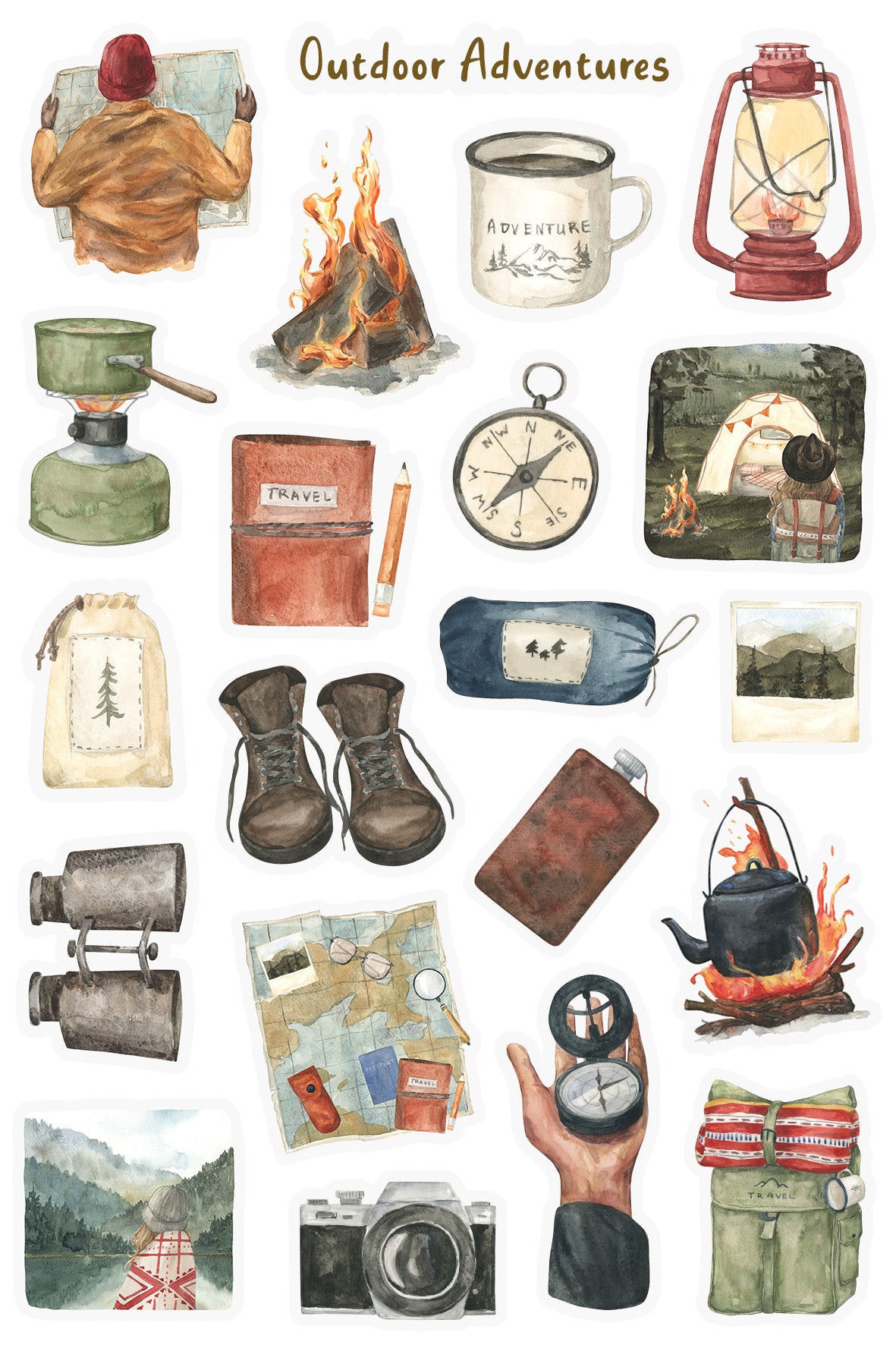 Outdoor Adventures Sticker Sheet