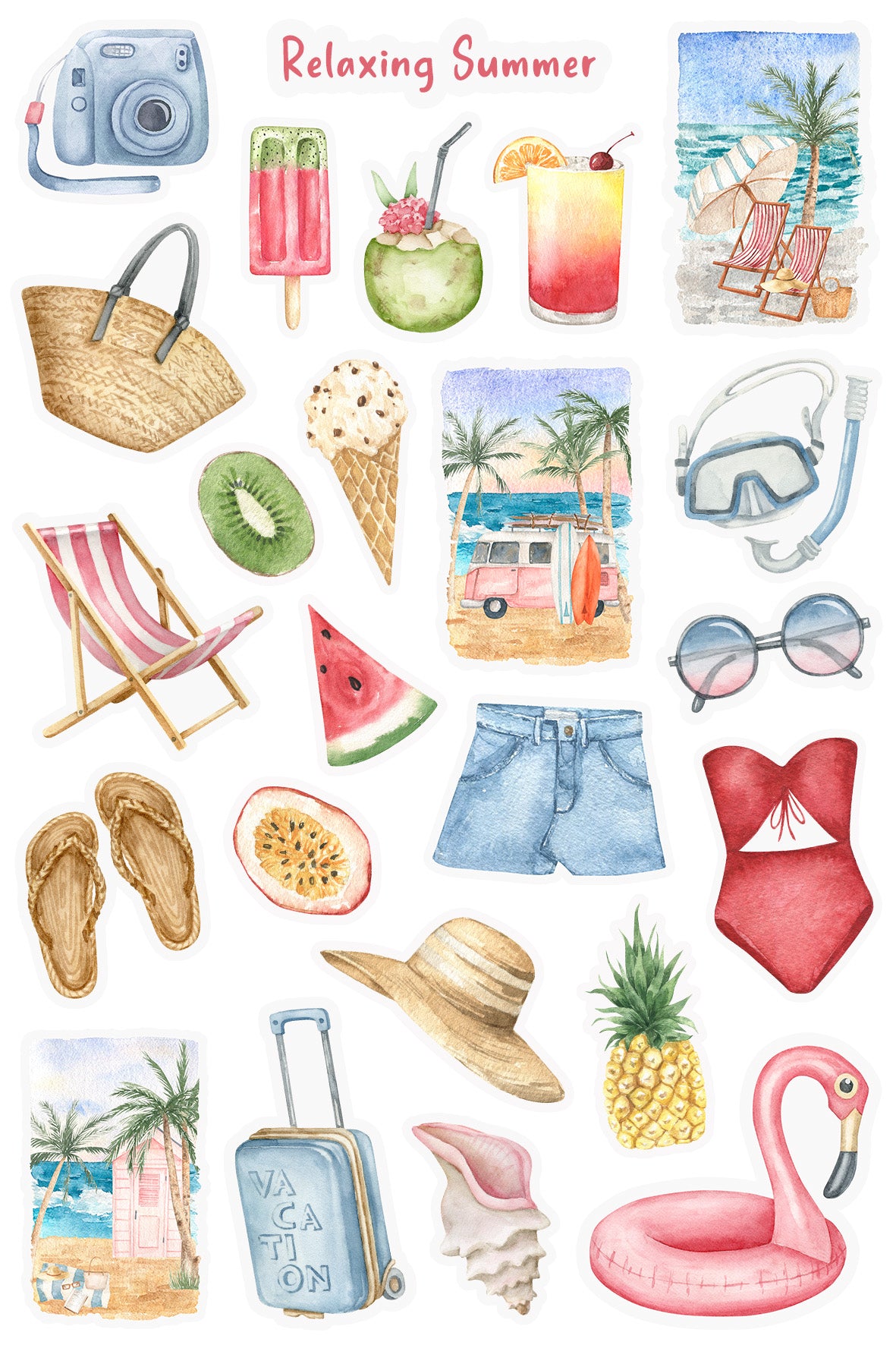Summer Holiday Stickers