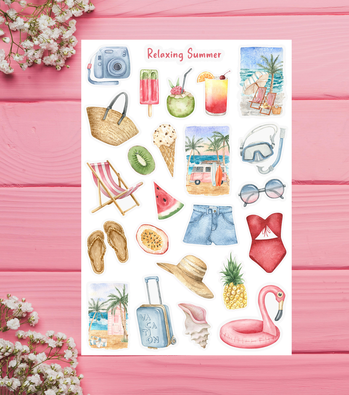 Summer Holiday Stickers