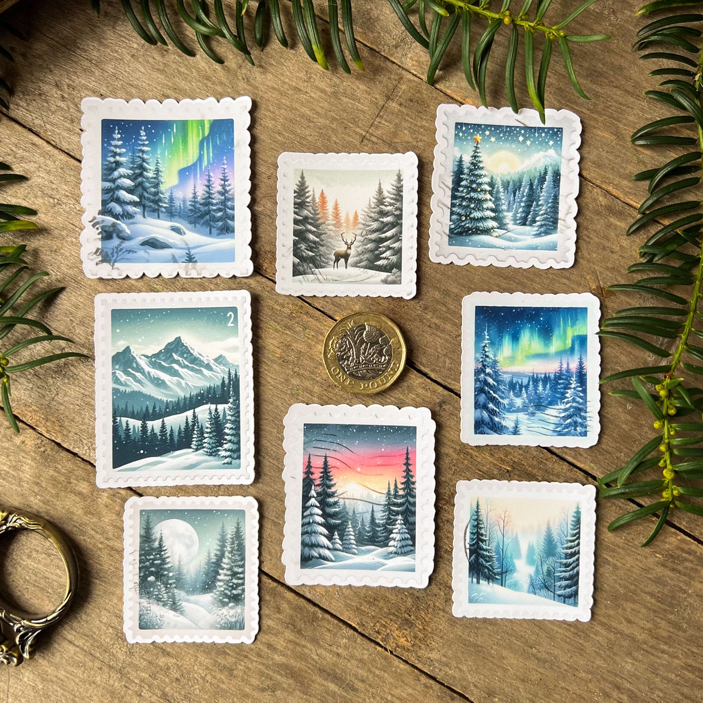 Winter Woodland Stamps Sticker Pack