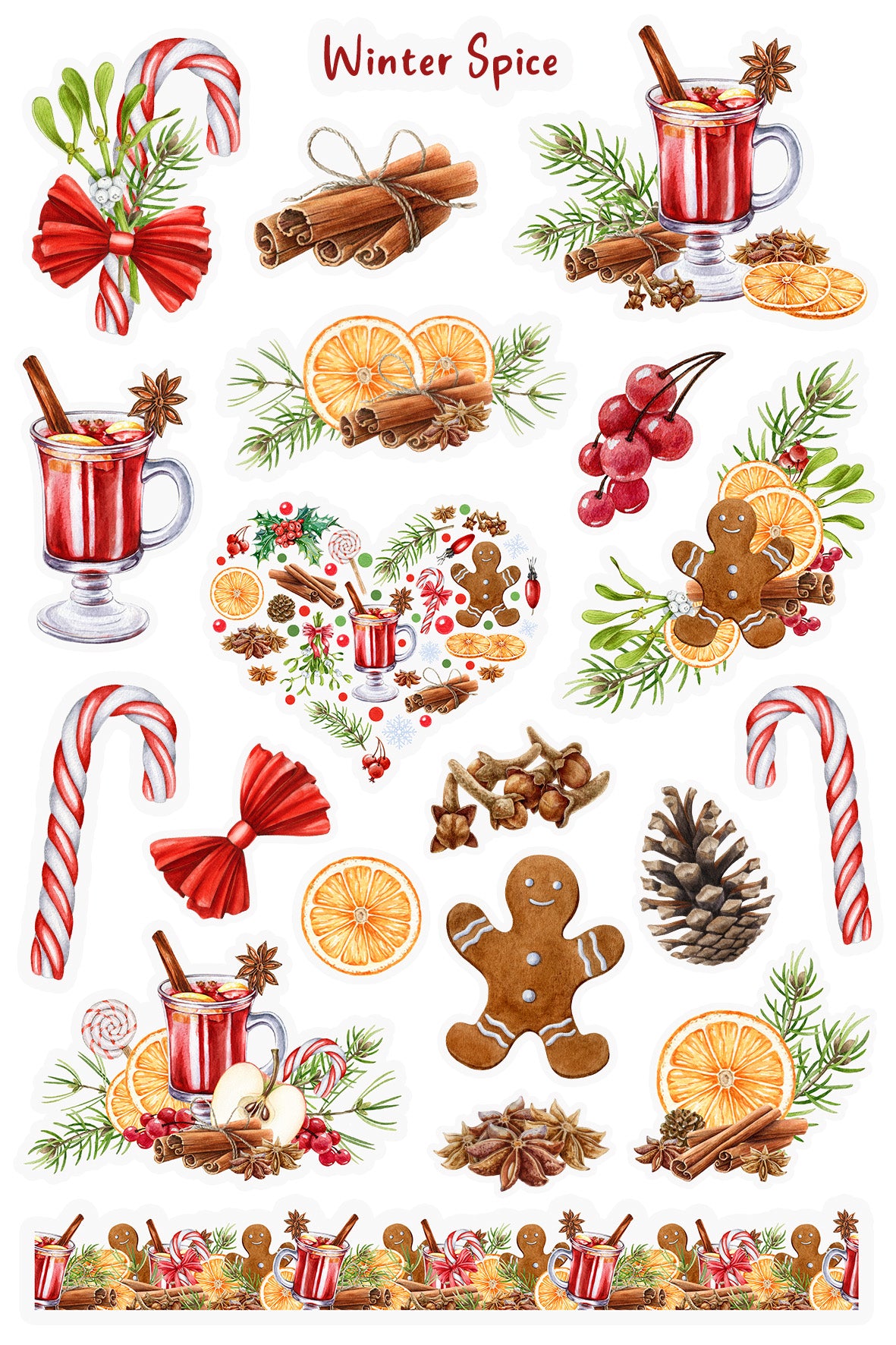 Winter Spice Sticker Sheet