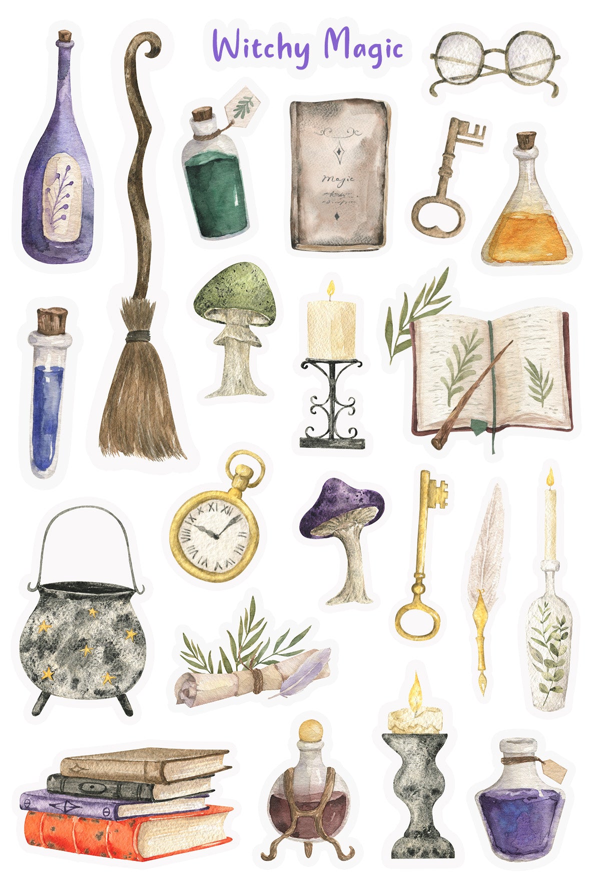 Witchy Magic Stickers Sticker Sheet