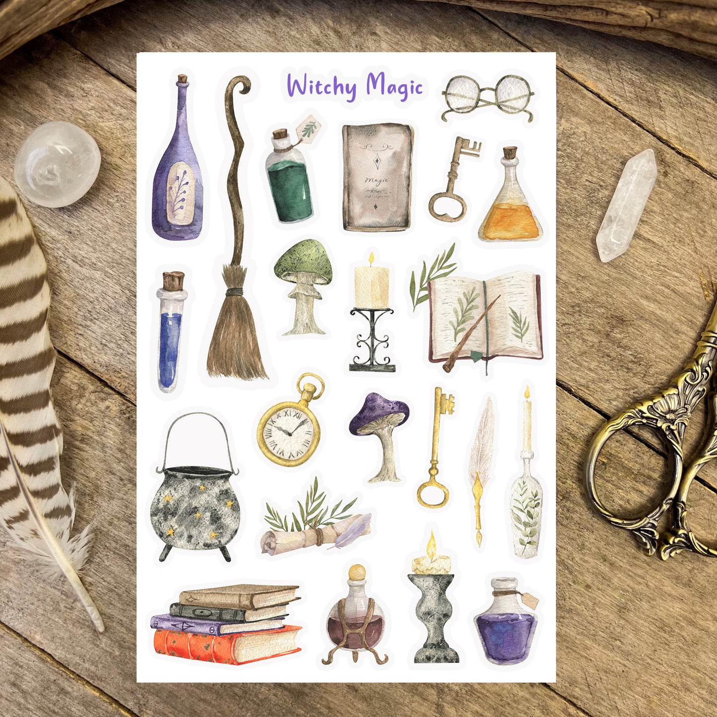 Witchy Magic Stickers Sticker Sheet
