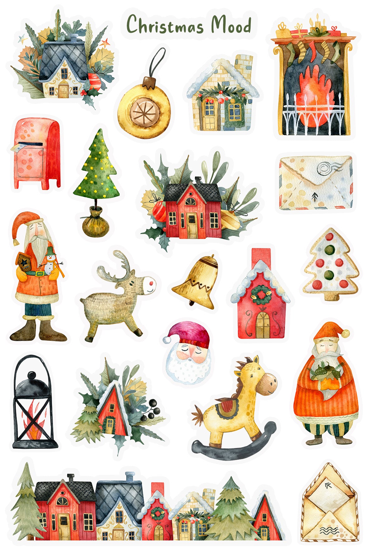 Christmas Mood Festive Themed Sticker Sheet