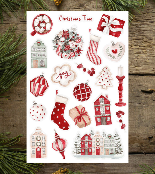 Christmas Time Sticker Sheet