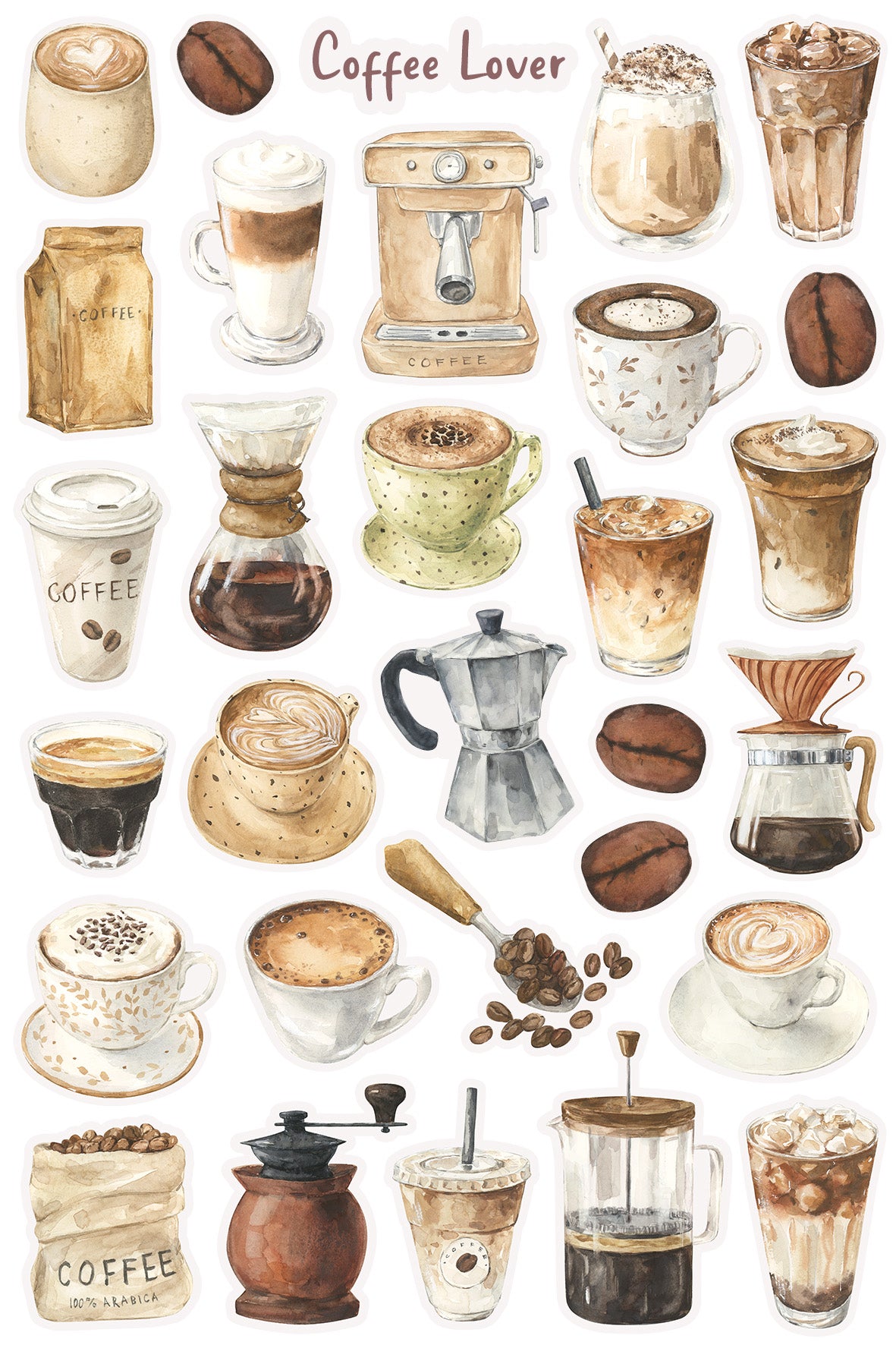 Coffee Lover Sticker Sheet