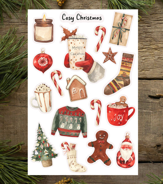 Cosy Christmas Stickers Sticker Sheet