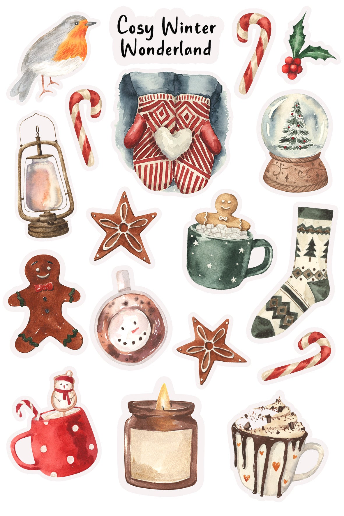 Cosy Winter Wonderland Stickers Sticker Sheet
