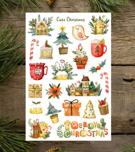Cute Christmas Sticker Sheet