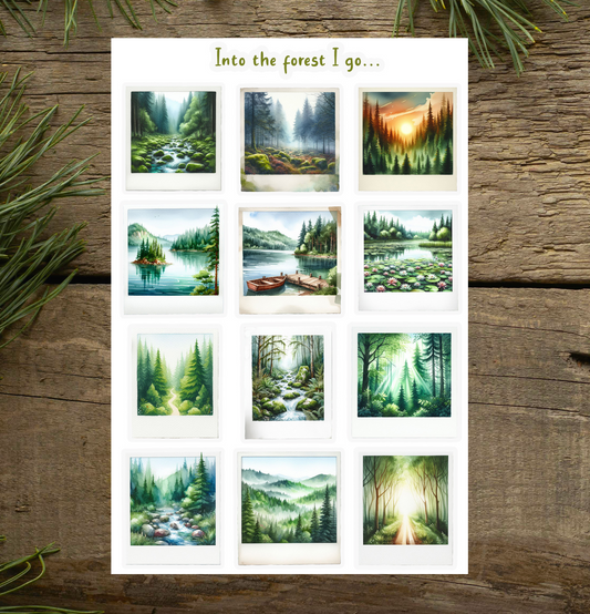 Forest Landscapes Sticker Sheet