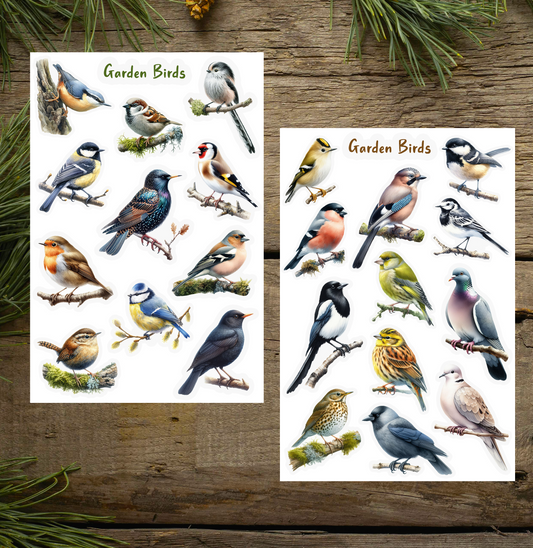 Garden Birds Sticker Sheet Bundle
