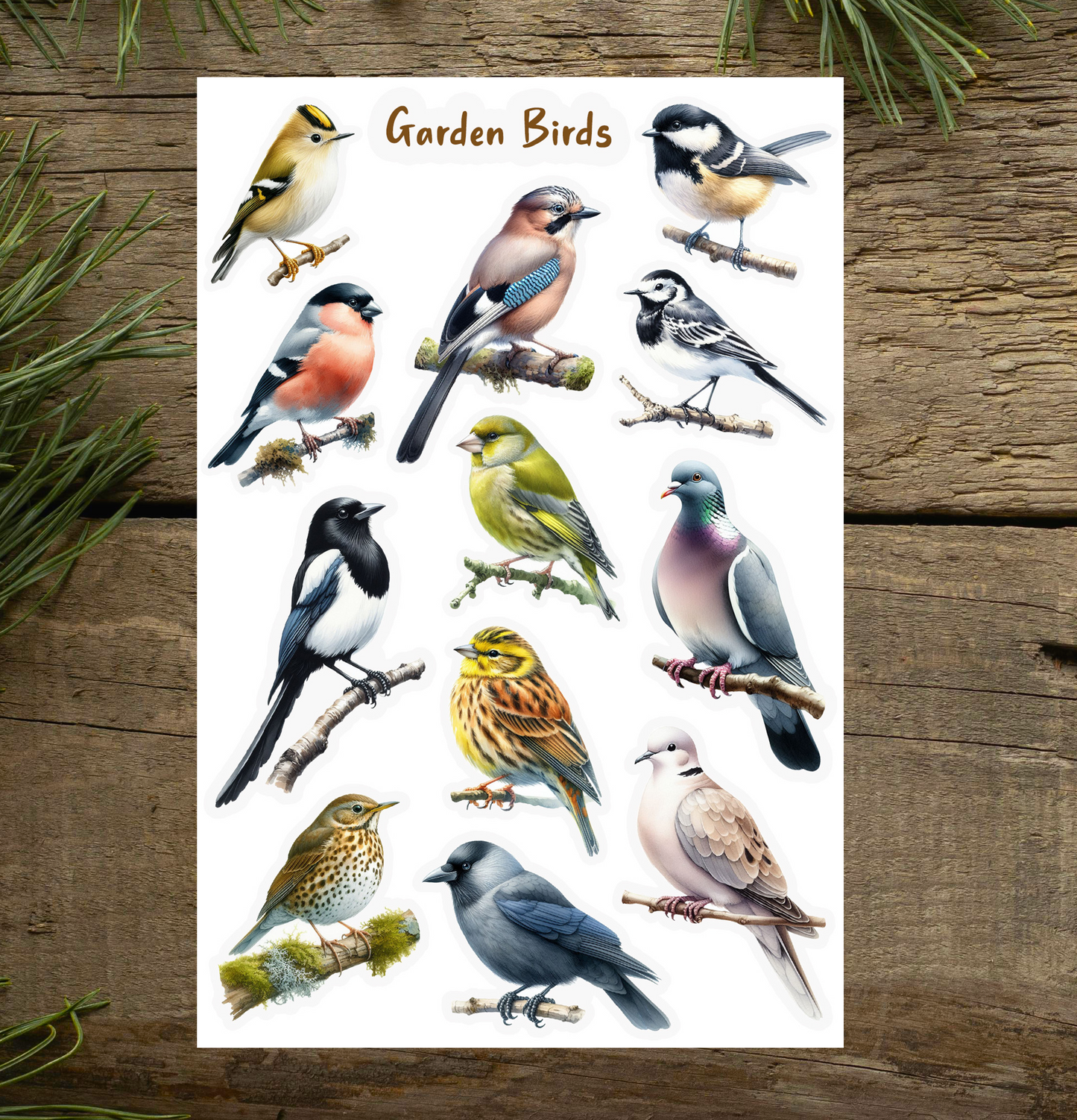 Garden Birds Sticker Sheet Bundle