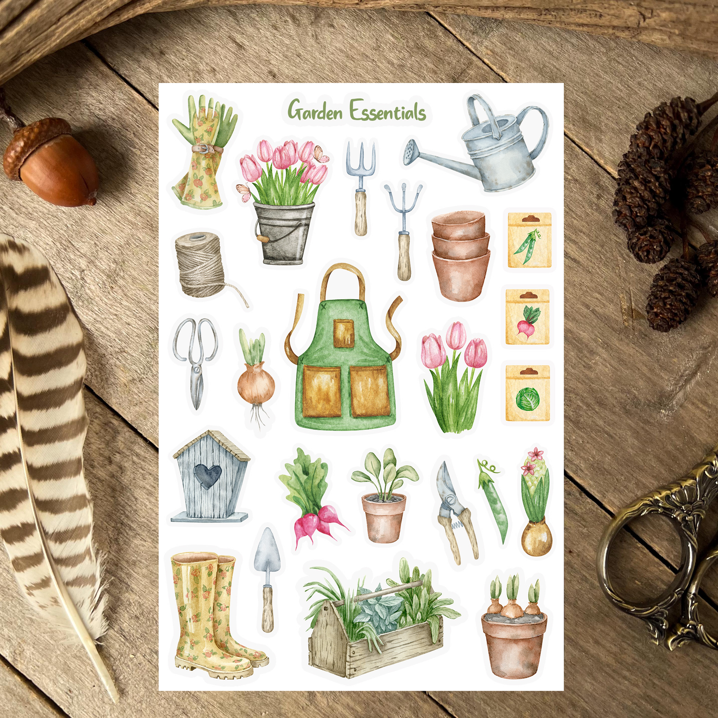 Gardening Essentials Sticker Sheet