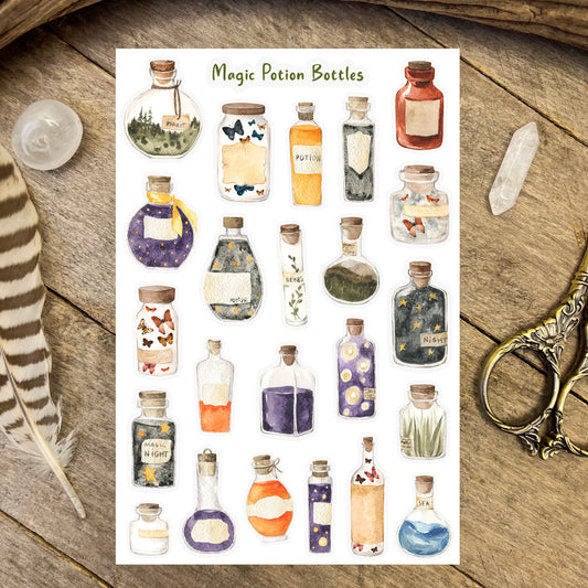 Magic Potions Bottles Sticker Sheet