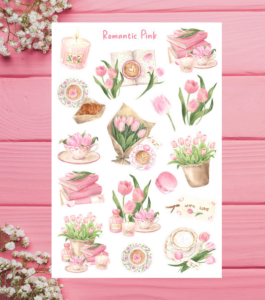 Romantic Pink Coquette Sticker Sheet