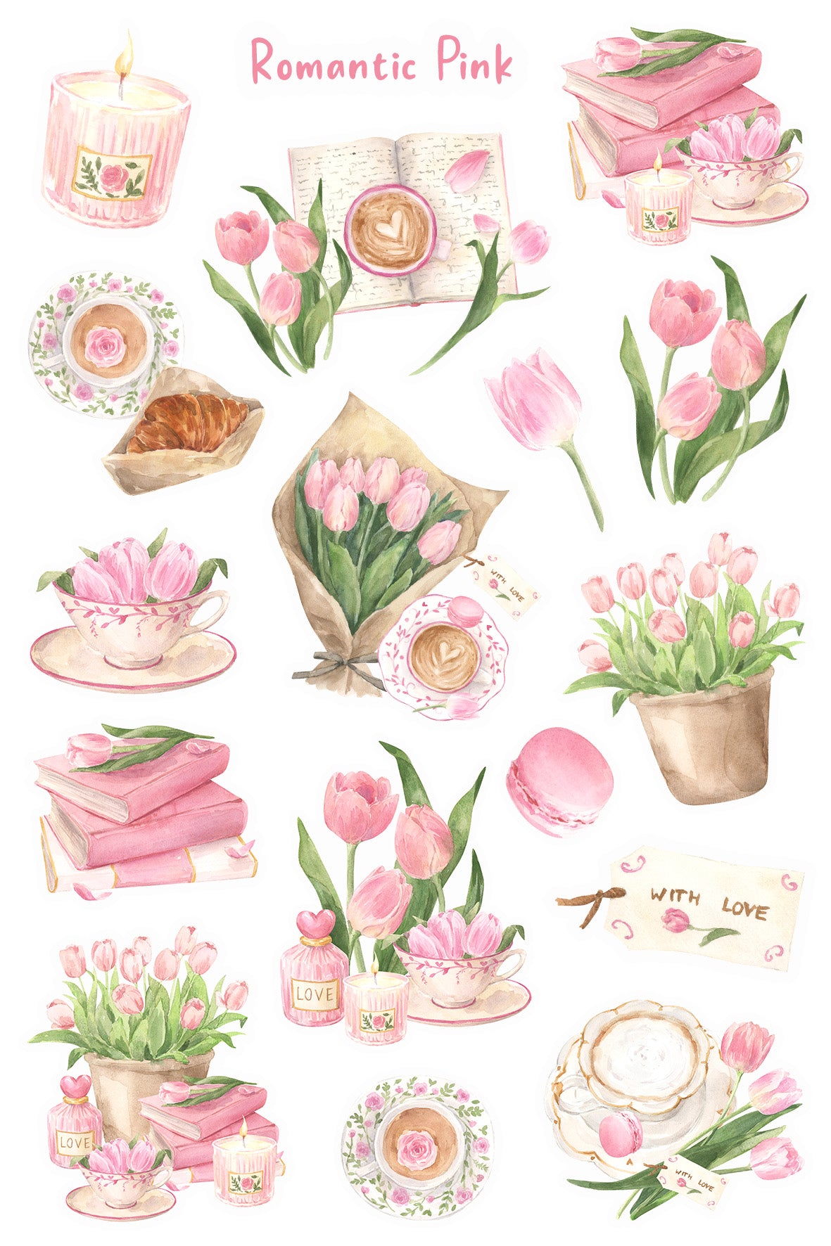Romantic Pink Coquette Sticker Sheet