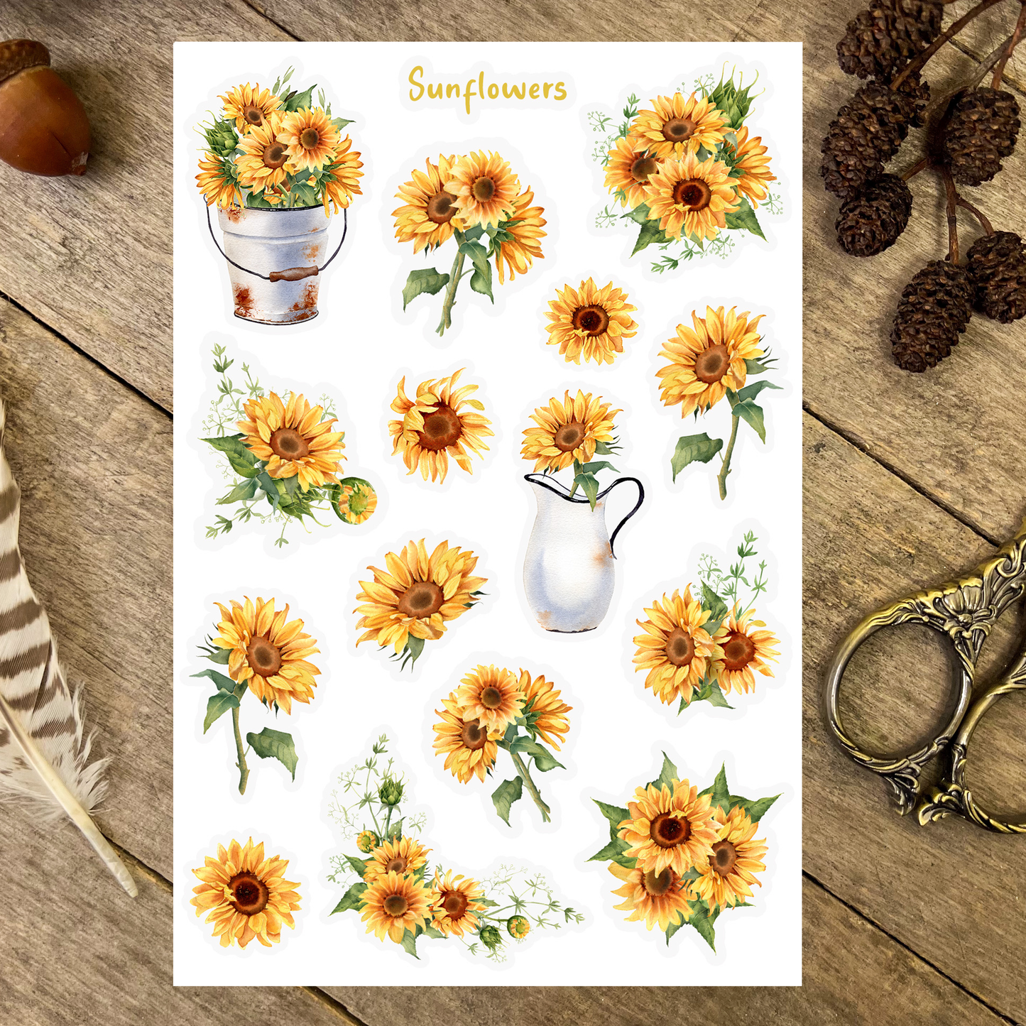 Sunflower Sticker Sheet