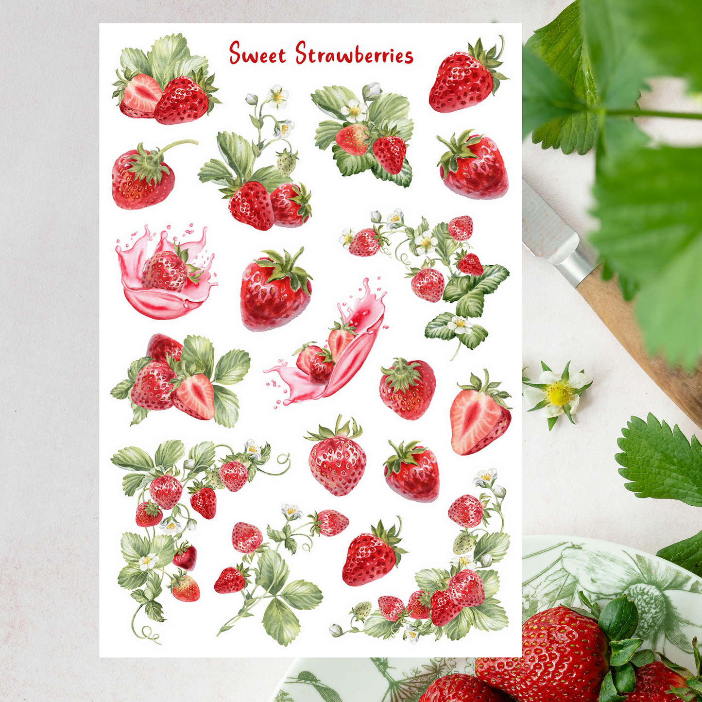 Strawberry Sticker Sheet