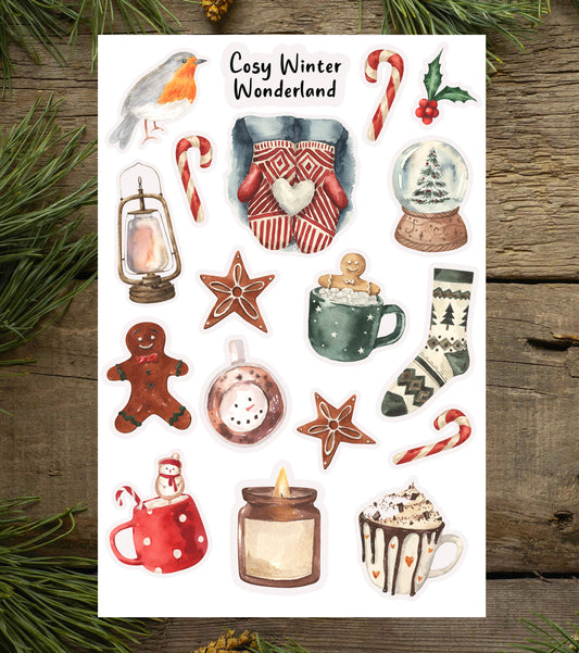 Cosy Winter Wonderland Stickers Sticker Sheet