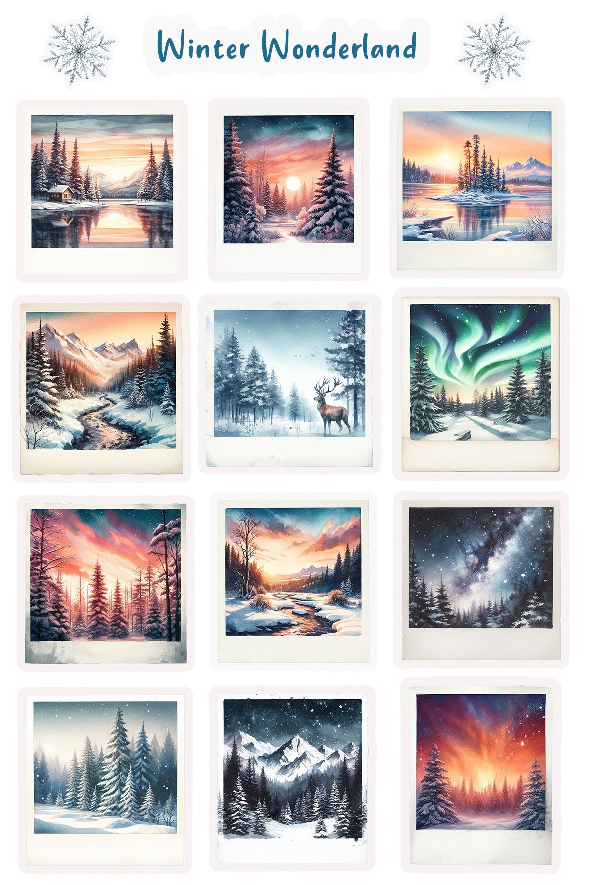 Winter Wonderland Sticker Sheet